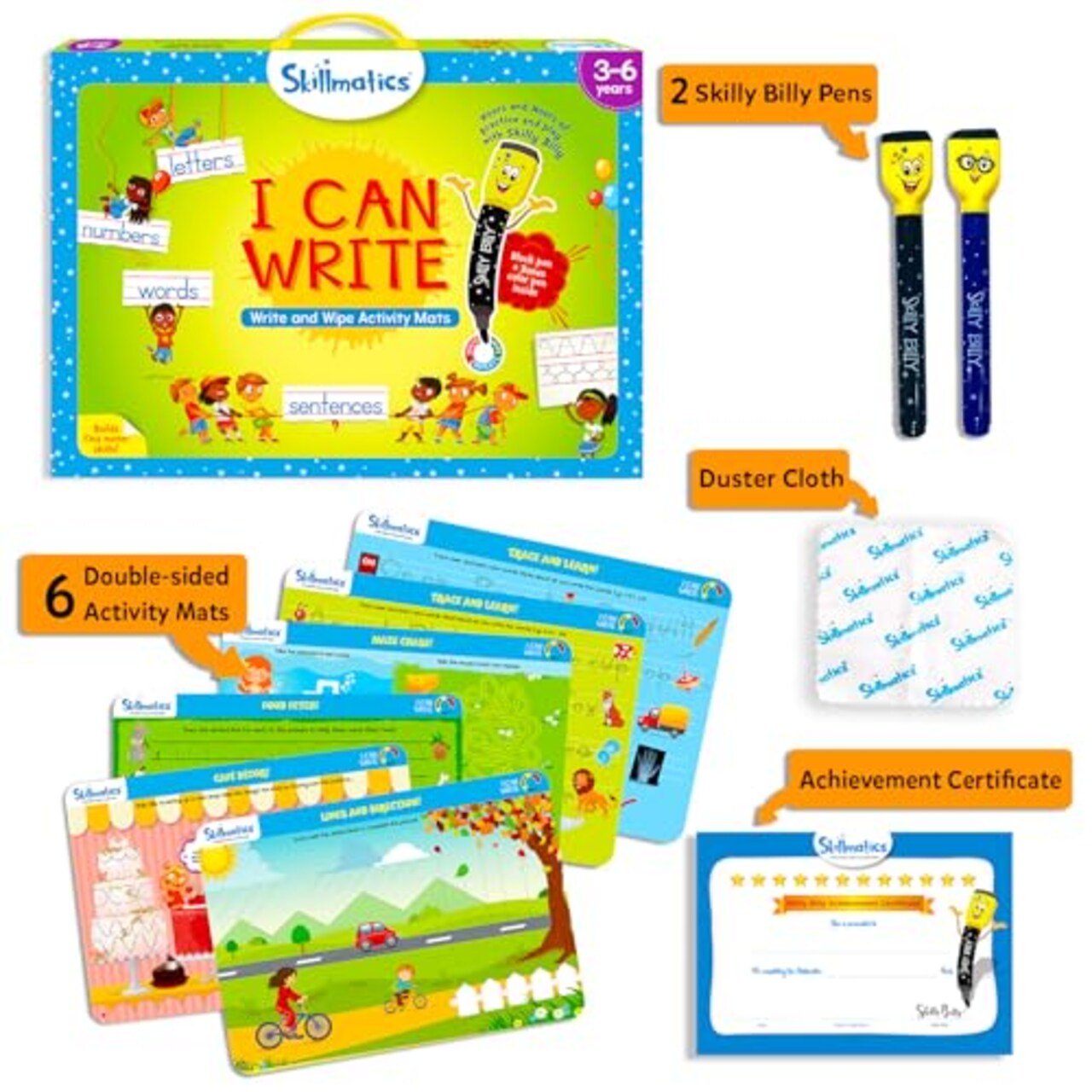 Educational Toy -Preschool & Kindergarten Learning Activity for Kids, Toddlers, Supplies for School, Gifts for Girls & Boys Ages 3, 4, 5, 6